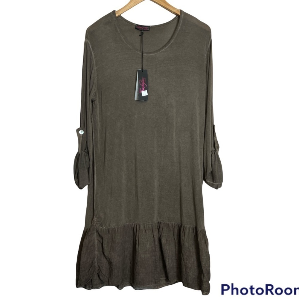 NWT Seduzione Lightweight Knit Dress Light Brown S/M